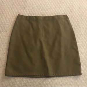 Green Pleather Mini Skirt.